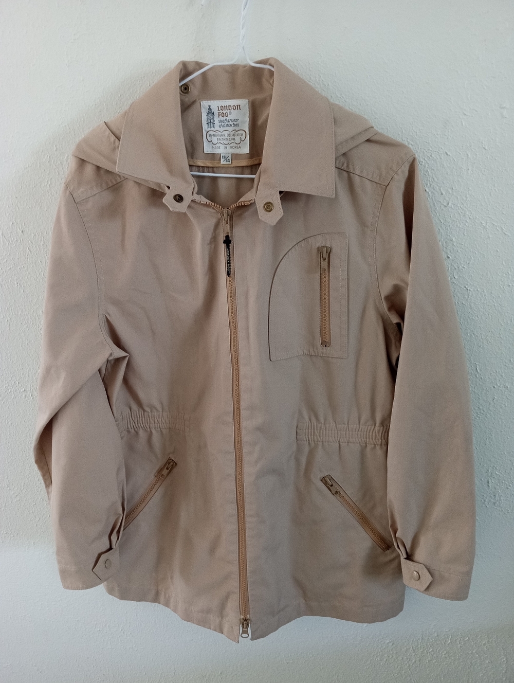 LONDON FOG Vintage Rain/Shine Canvas Tan Jacket | 13/14 - Picture 2 of 10